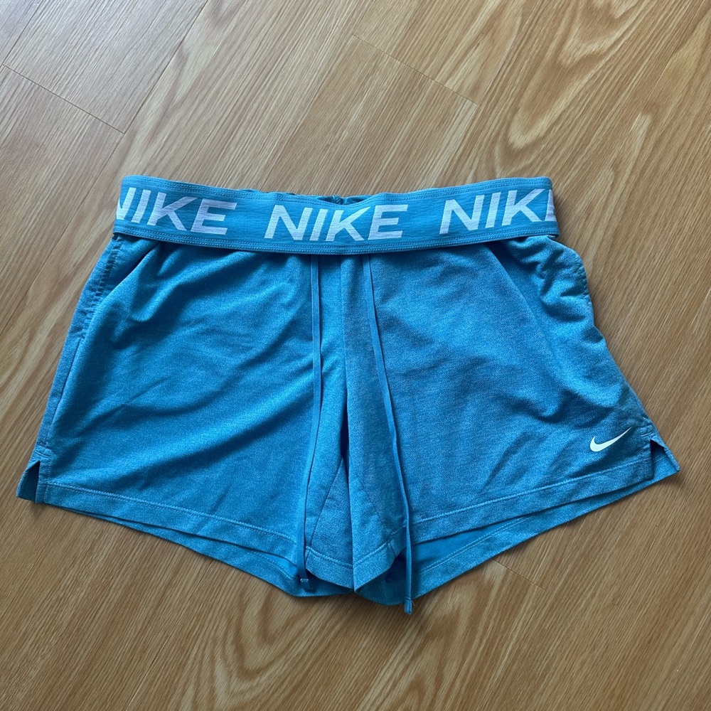 Nike Women's Heathered Blue Athletic Shorts